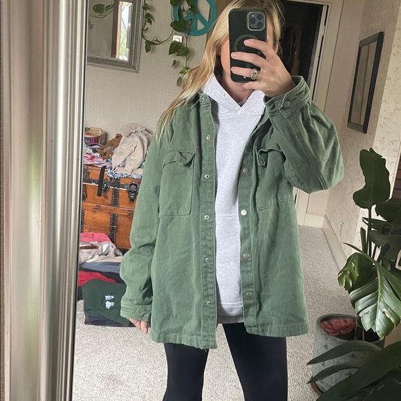 Luvamia Bohemian Green Denim Layering Jacket - Picture 3 of 12